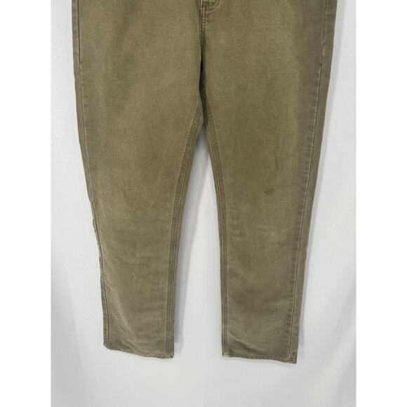 Carhartt Jeans Mens 34x34 Brown Relaxed Fit Duck Canvas Work Casual Pants Trash - Picture 6 of 16